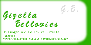 gizella bellovics business card